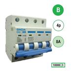 Gacia installatieautomaat 4 polig B8 10KA - PB8H-4B08, Ophalen of Verzenden, Nieuw