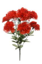 Anjerboeket 9 bloemen rood Anjer Rood zijd, Nieuw, Ophalen of Verzenden