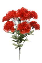Anjerboeket 9 bloemen rood Anjer Rood zijd, Ophalen of Verzenden, Nieuw