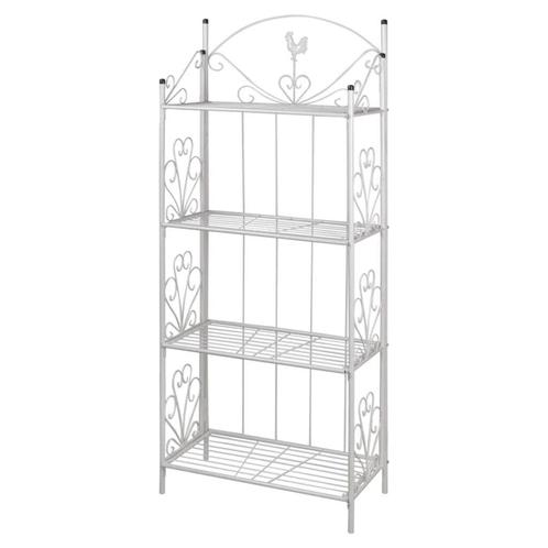 Vierkant Plantenrek Maria (wit) 153cm - retourdeal - 40%..., Tuin en Terras, Bloembakken en Plantenbakken, 60 cm of meer, 60 tot 100 cm