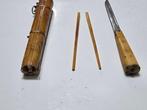 Chinees reisbestek - Hout, Messing, Been - China - Frans