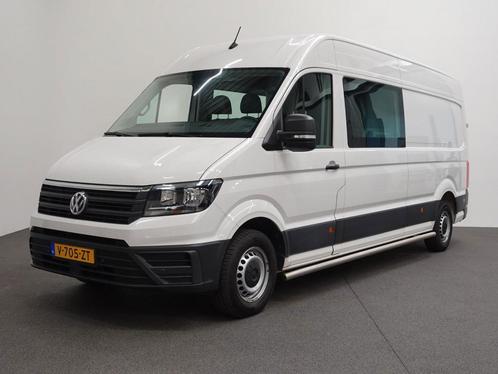 Volkswagen Crafter 140pk L4H3 / L3H2 Dubbele cabine, Auto's, Bestelauto's, Lease, Zwart, Handgeschakeld, Wit, Financial lease