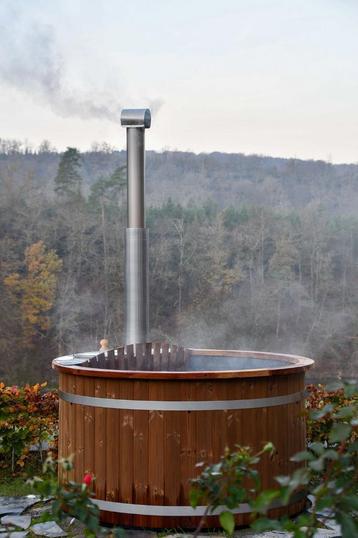 Houtgestookte hot tub incl. sterke binnenkuip hottub