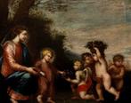 Scuola italiana (XVI-XVII) - Madonna e bambino Gesù e, Antiek en Kunst