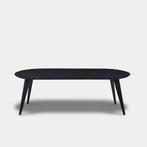 Tafel Plat Ovaal Eikenhout - Hout Onderstel - Donker Eiken, Huis en Inrichting, Tafels | Eettafels, Nieuw