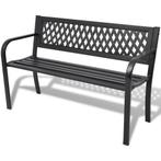 Tuinbank 118cm Zwart Staal - Retourdeal - Tuin Seizoen!, Ophalen of Verzenden, Nieuw, Metaal