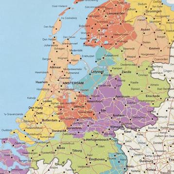 Landkaart Nederland - Prikbord 55 x 38,5 cm