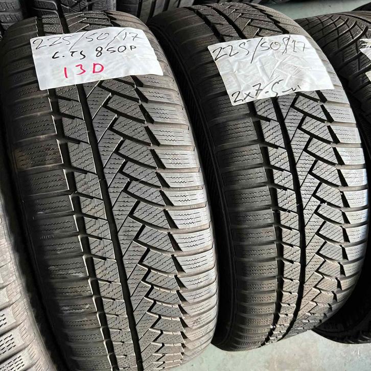2 x Continental Winter TS850P 225-50-17 Winterbanden 7,5mm, Auto-onderdelen, Banden en Velgen, 17 inch, Winterbanden, 225 mm, Personenwagen
