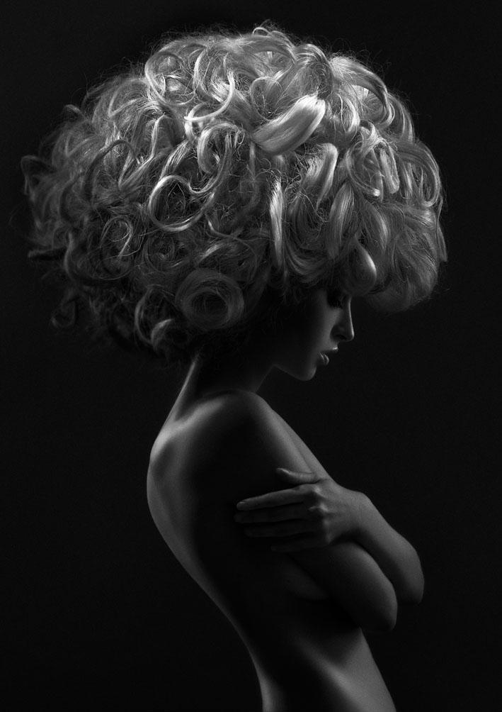 Glasschilderij Vrouw met blonde pruik | 343, Huis en Inrichting, Woonaccessoires | Overige, Nieuw, Ophalen of Verzenden