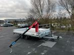 Hapert Plateauwagen 405 x 240 cm met Maxilift Kraan !, Ophalen, Zo goed als nieuw