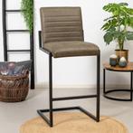 50% Korting: Industriële barkruk Block olijfgroen eco-leer, Ophalen, Zo goed als nieuw