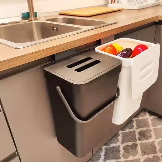 Compacte Prullenbak 3L/5L – Stil en Ruimtebesparend Design, Huis en Inrichting, Woonaccessoires | Prullenbakken, Nieuw, Verzenden