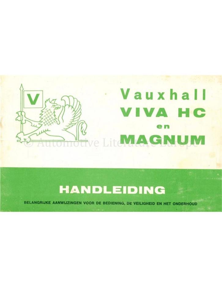 1974 VAUXHALL VIVA HC | MAGNUM INSTRUCTIEBOEKJE NEDERLANDS, Auto diversen, Handleidingen en Instructieboekjes