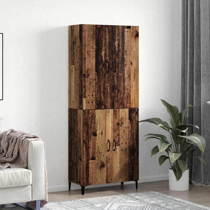 vidaXL Highboard Oud hout 69,5 x 34 x 180 cm Bewerkt hout, Huis en Inrichting, Kasten | Buffetkasten, Nieuw, Minder dan 50 cm