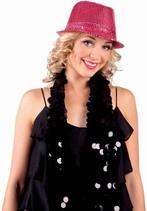 Hoed popstar pailletten - Roze, Verzenden, Nieuw