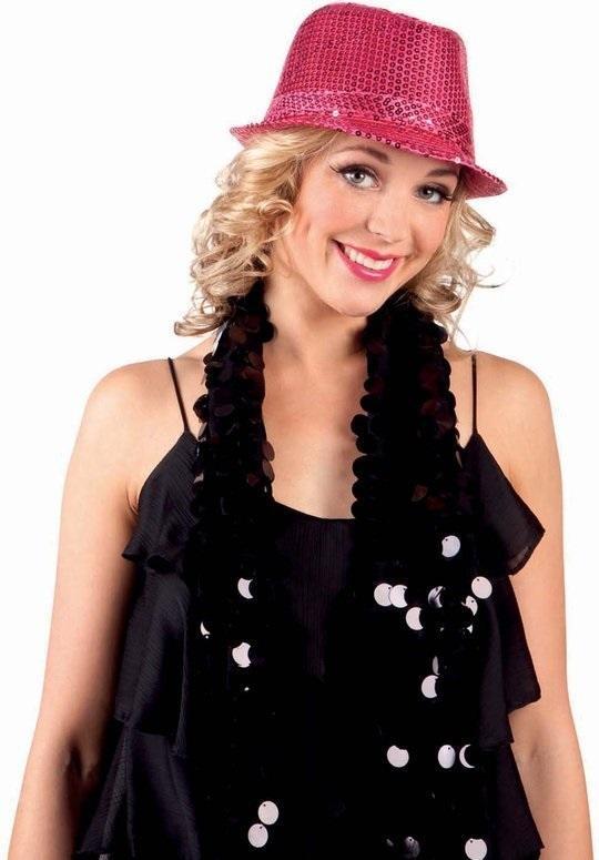 Hoed popstar pailletten - Roze, Kinderen en Baby's, Speelgoed | Overig, Verzenden