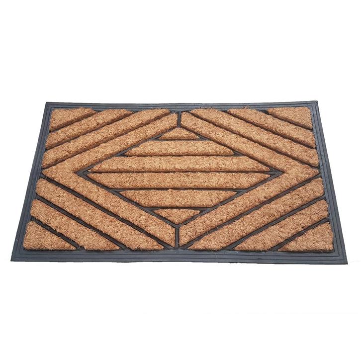 Deurmat rubber/kokos 40x70 cm - Ruit, Tuin en Terras, Deurmatten, Verzenden