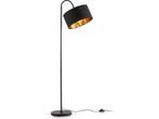 B.K.Licht - Vloerlamp - E27 fitting - zwart-goud - h: 145cm, Huis en Inrichting, Verzenden, Zo goed als nieuw