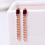 Zonder minimumprijs - Oorbellen Zilver - Ruby -, Sieraden, Tassen en Uiterlijk, Oorbellen, Nieuw