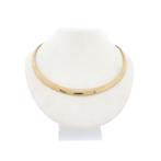 Gouden omega schakelcollier (Ketting), Sieraden, Tassen en Uiterlijk, Kettingen, Ophalen of Verzenden, Gebruikt, Overige kleuren