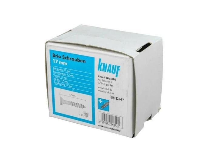 Knauf Brio Schroef 17mm (=500 st), Doe-het-zelf en Verbouw, Isolatie en Afdichting, Vloerisolatie, Nieuw, 15 m² of meer, Overige materialen