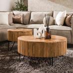 *WOONWINKEL* Salontafel Set Van 2 Mangohout, Huis en Inrichting, Tafels | Salontafels, Verzenden, Nieuw