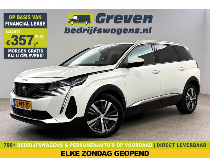 Peugeot 5008 1.2 PureTech 7-Zits 360°Cam Virtual Carplay LED, Auto's, Peugeot, Te koop, Automaat, Financial lease, Benzine, Wit