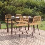 vidaXL 5-delige Tuinset poly rattan, 4 zitplaatsen, Nieuw, Tuinset, Verzenden