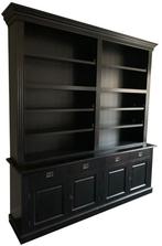Boekenkast zwart – zwart 220 x 240cm, Huis en Inrichting, Kasten | Boekenkasten, Ophalen of Verzenden, Nieuw