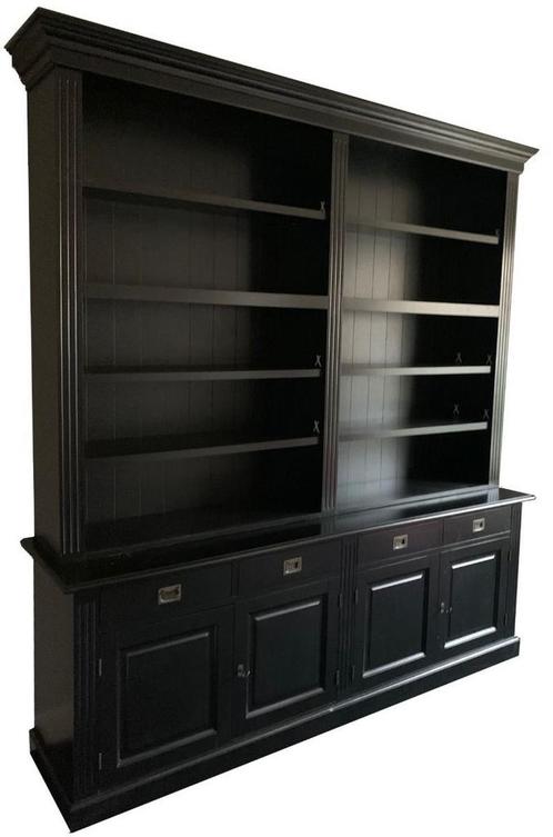 Boekenkast zwart – zwart 220 x 240cm, Huis en Inrichting, Kasten | Boekenkasten, Ophalen of Verzenden