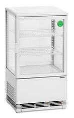 Bartscher Mini-koelvitrine 58L | Wit | 2 roosters | LED-verl, Ophalen of Verzenden, Nieuw