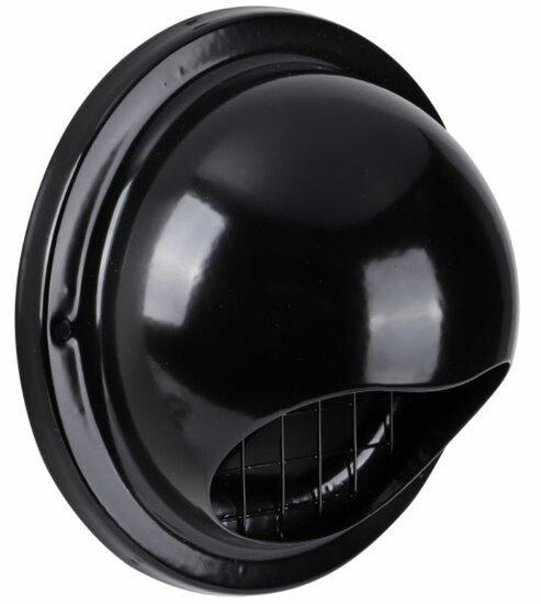 Starx buitenrooster bol model RVS Ø 125 mm zwart, Doe-het-zelf en Verbouw, Hang- en Sluitwerk, Nieuw, Ophalen of Verzenden