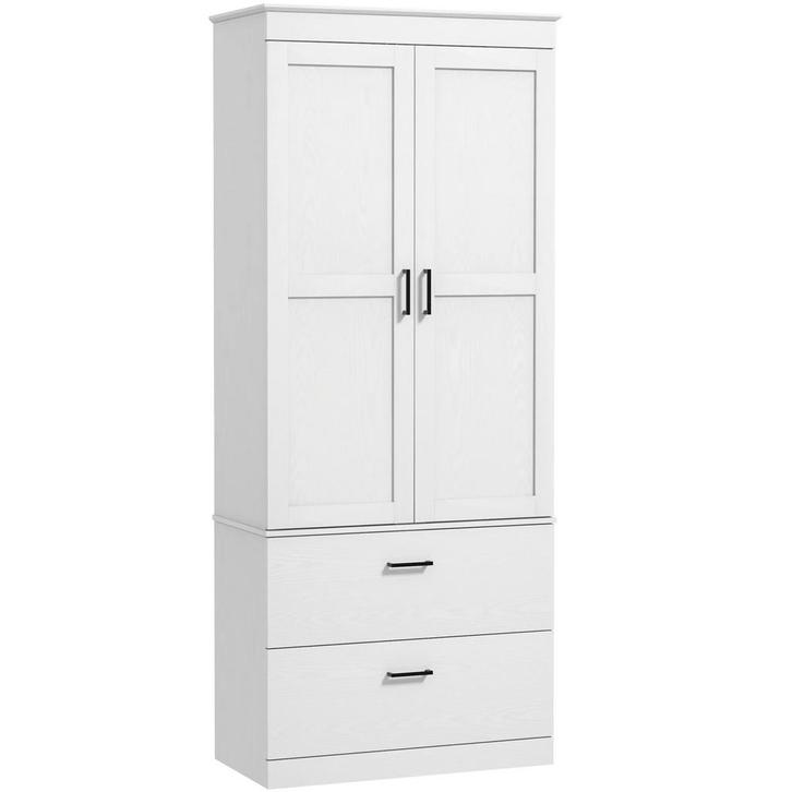 TRUUSK Keukenkast met Verstelbare Planken en 2 Lades - Hoge, Huis en Inrichting, Kasten | Dressoirs, Nieuw, Verzenden