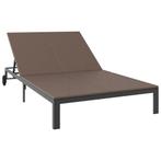 Poly Rattan Ligstoel 2-pers. Bruin - 40% - Retourdeal, Tuin en Terras, Ophalen of Verzenden, Nieuw, Rotan, Verstelbaar