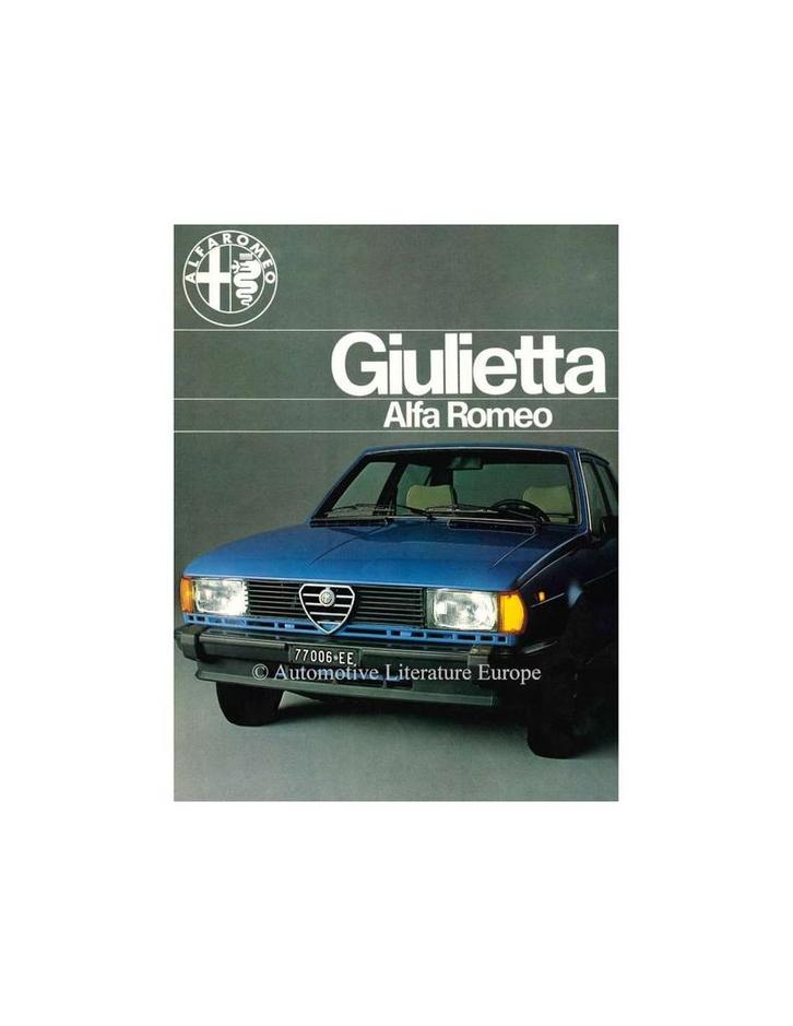 1977 ALFA ROMEO GIULIETTA BROCHURE FRANS, Boeken, Auto's | Folders en Tijdschriften, Alfa Romeo