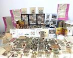 Wereld. Large lot of collectables, featuring coins, stamps,