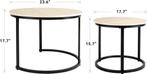 Salontafel rond - Salontafels - 2 stuks - 60 & 45 cm - Licht, Verzenden, Zo goed als nieuw