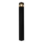 LED Tuinpaal Staande buitenlamp met Smoked Glas 80cm Zwart, Nieuw, Ophalen of Verzenden, Aluminium