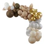 Taupe Bruin Nude Ballonnenboog Waaiers DIY Set, Hobby en Vrije tijd, Feestartikelen, Verzenden, Nieuw