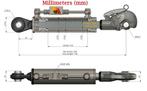 Hydraulische Topstang Cat. 2-2 (530 - 740 mm) met Vanghaak,, Ophalen of Verzenden, Nieuw, Overige merken