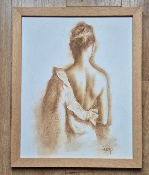 Domingo Alvarez Gomez (1942) - Espalda de mujer, Antiek en Kunst, Kunst | Schilderijen | Klassiek