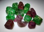 Robijnen en smaragden natuurlijke ruwe grote maat 165 ct- 33
