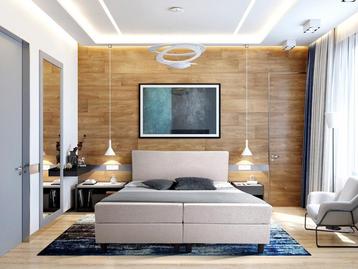 Boxspringcombinatie M-Ray, Valencia Deluxe, Beige beschikbaar voor biedingen