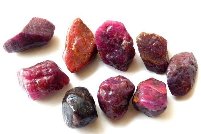 Robijn 209 karaat ruwe robijnkristallen, onbewerkt- 41.82 g, Verzamelen, Mineralen en Fossielen