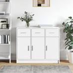 vidaXL Dressoir Wit 91x28x75 cm Bewerkt Hout, Huis en Inrichting, Verzenden, Nieuw, 50 tot 100 cm, 25 tot 50 cm