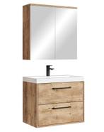 Badkamermeubel Set Florence 01 60 cm – Kastanje Eiken, Verzenden, Nieuw, Wastafelkast