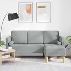 vidaXL Bankstel Lichtgrijs 173 x 131 x 67 cm Stof, Huis en Inrichting, Verzenden, Nieuw, Stof, Minder dan 150 cm