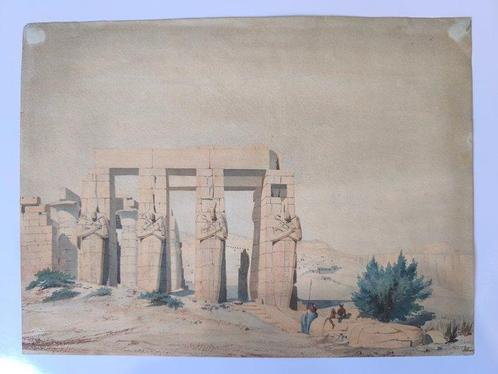 German School (XIX) - Ramesseum, Antiek en Kunst, Kunst | Schilderijen | Klassiek