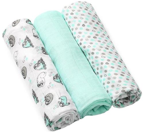 Baby Ono Bamboo Sloth 3 Stuks Hydrofiel Luiers 397/04, Kinderen en Baby's, Badjes en Verzorging, Nieuw, Verzenden