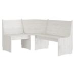 Witte Hoekbank REINE 151cm | Retourdeal | Massief Grenen, Huis en Inrichting, Banken | Bankstellen, 100 tot 125 cm, Hoekbank, Nieuw